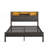 Full Size Bed Frame With Storage Headboard, Metal Platform Bed With Charging Station,  Bookcase Storage, No Box Spring Needed, Easy Assembly, Noise-Free