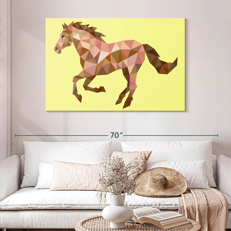 Brampt Geometric Horse, 32" H x 48" W