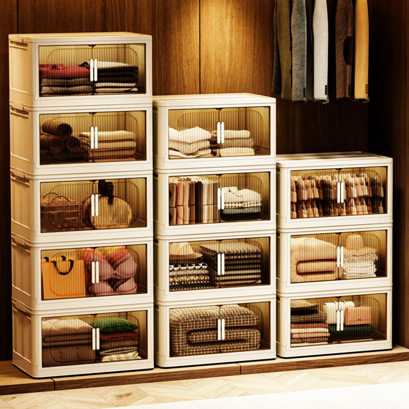 19.69" Side Wide Folding Storage Cabinet