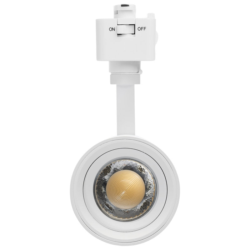 15 Watt LED Track Head J-Style 20 To 50 Degree Adjustable Beam Spread CCT Selectable , Matte White