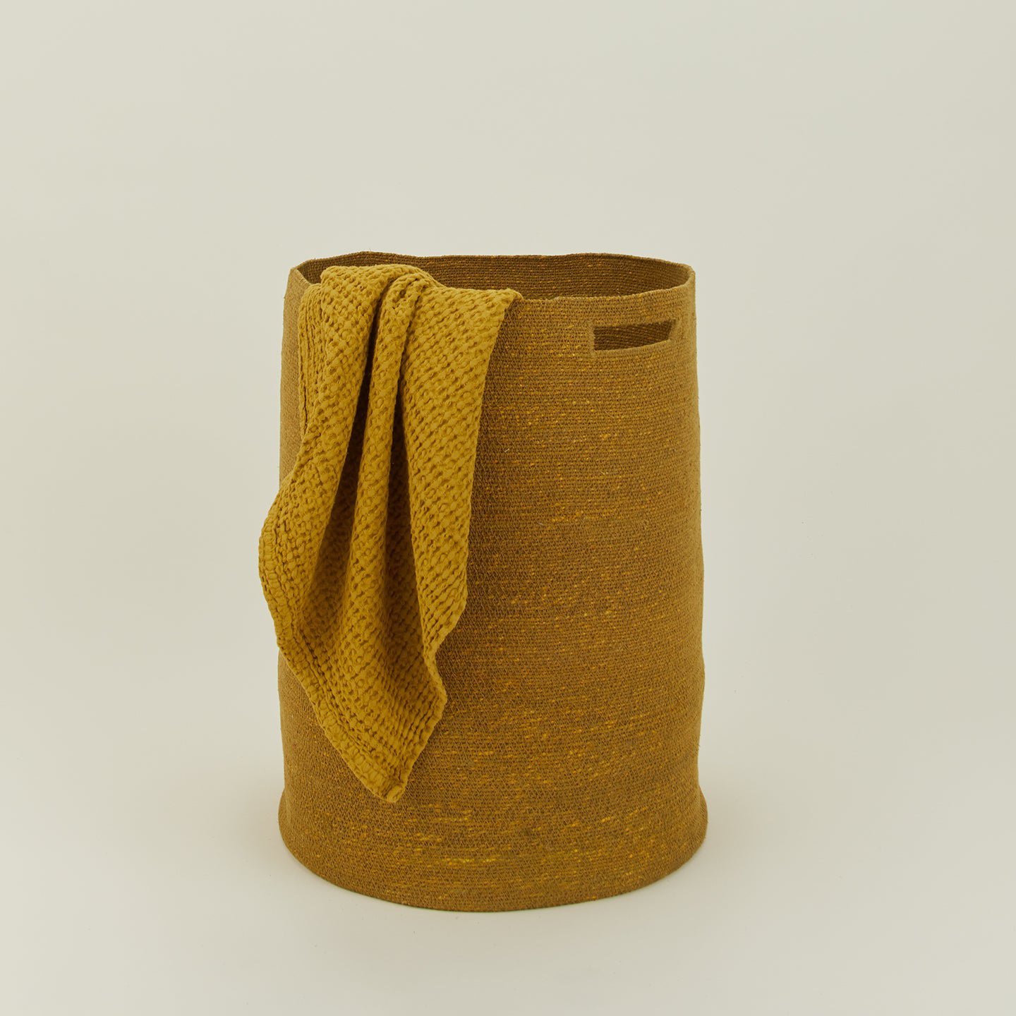 Laundry Hamper with Handles, Mustard