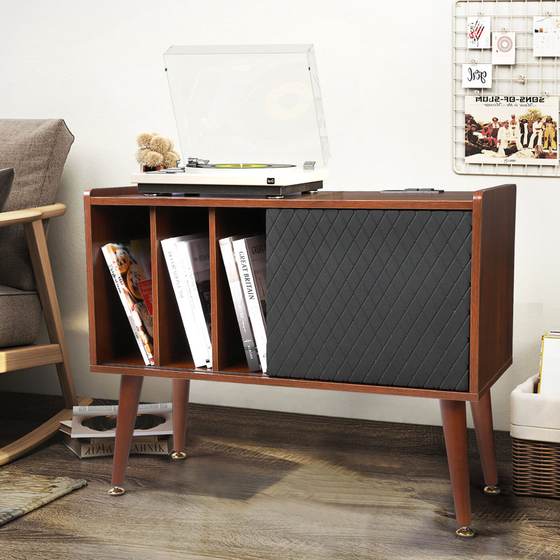 Record Player Large Stand With Magnetic Door,350 Vinyl Record