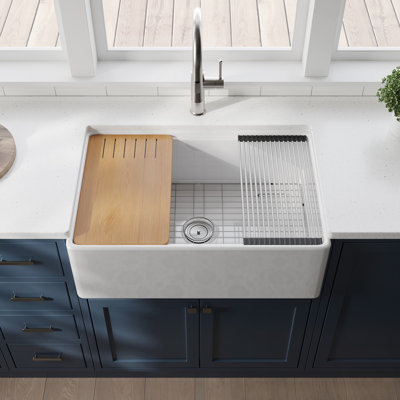 Apron Kitchen Sink 30" X 20" - Material X Basin For To Impact And Wear