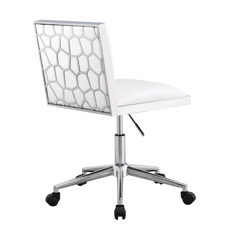 Almodovar Velvet Task Chair, White