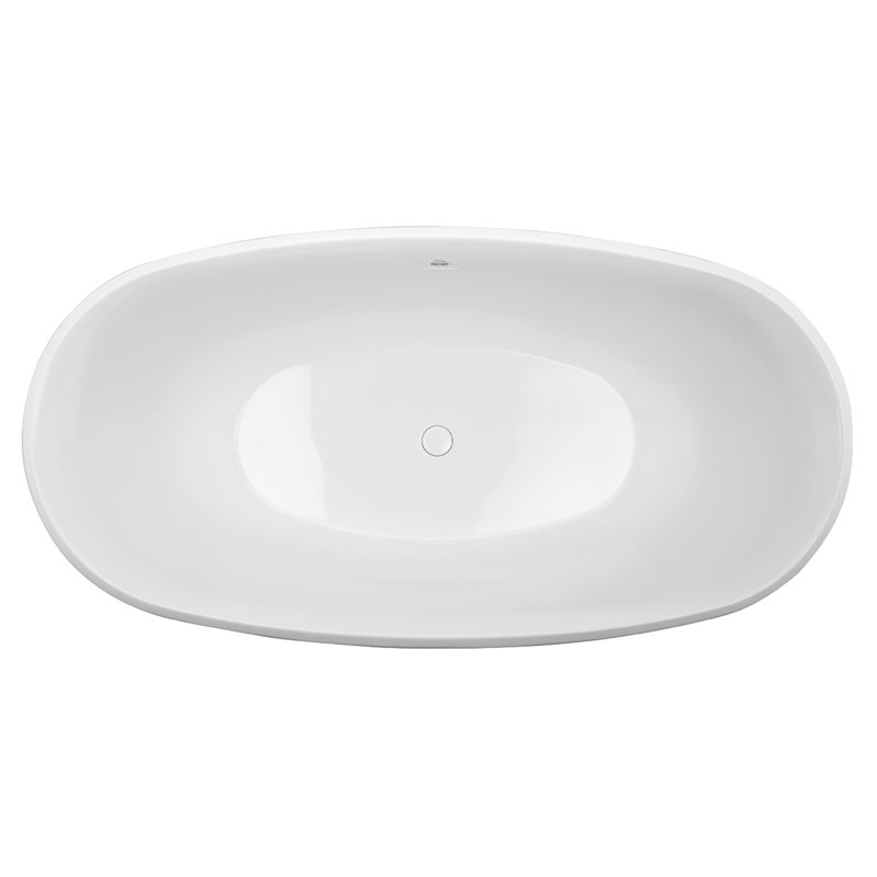 Baignoire de trempage autoportante 63 "x 32" Metro Liberty, Blanc mat