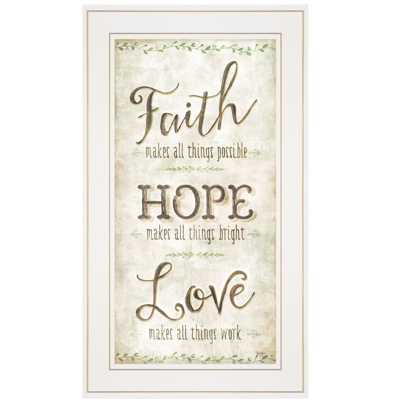 " Faith " by Mollie B, White Framed