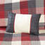 Courtepointe 6 pièces, tissu écossais rouge, chevron, très grand / très grand, tissu à chevrons, courtepointe, 2 taies décoratives, 3 coussins décoratifs, cousue à la main, lavable à la machine avec des coussins décoratifs pour lit très grand, motif écossais-118916115