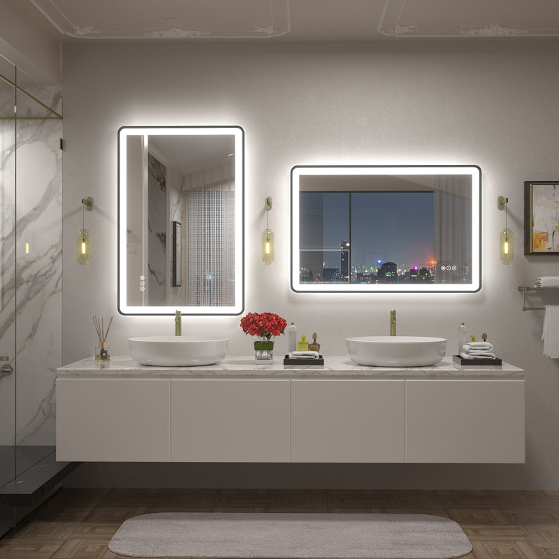 Miroir de salle de bain / meuble-lavabo Aevar, 36 po x 24 po