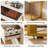 Sellma Tempered Glass Iron Computer Desk