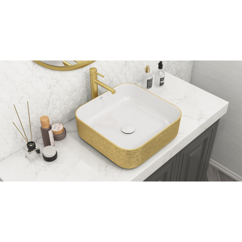 Lavabo vasque de salle de bain 15 x 15 po Ruvati