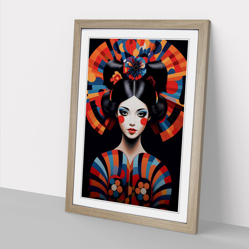 Single Picture Frame Print on Wood, 64cm H x 46cm W, Oak Framed