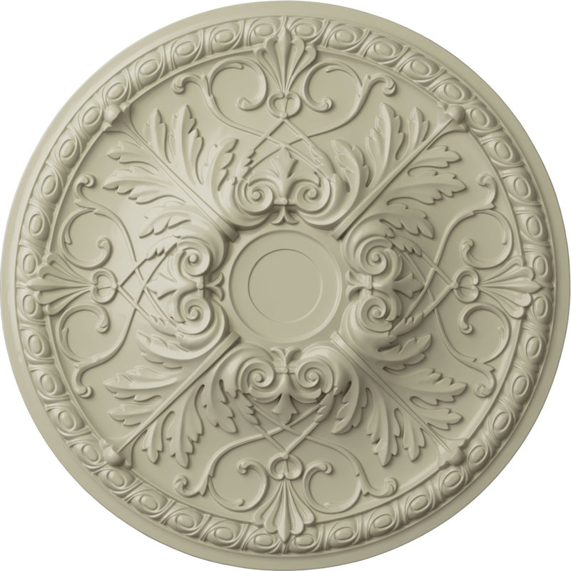 Médaillon de plafond Endurathane Leandros, DE 33 1/8 po x P 3 1/2 po x P 1 3/8 po (convient aux auvents jusqu'à 5 po), fini de rêve de minuit peint à la main