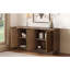 Armoire de rangement moderne à 4 portes avec portes géométriques 3D et garniture en métal-624166790