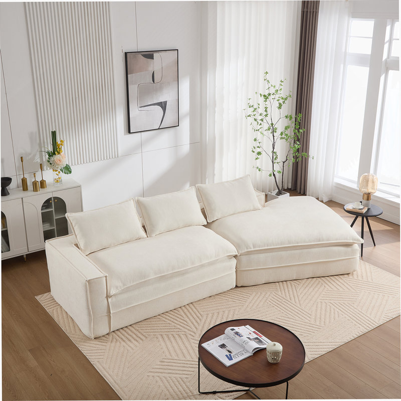 Canapé modulaire Modern, Tissu blanc