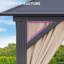 Pavillon de jardin en aluminium avec rideaux-88409146