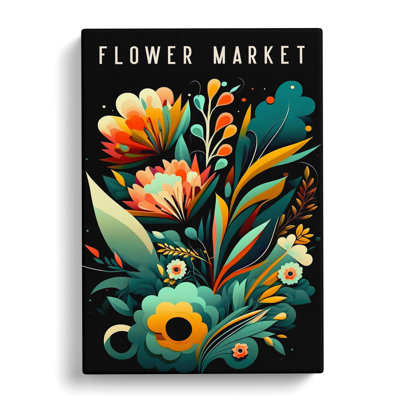 XMKTMKT-182 Contemporary Flower Market Exhibition No.4 - Wrapped Canvas