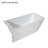Forma 59'' Corner Freestanding Bathtub Solid Surface Soaking Tub