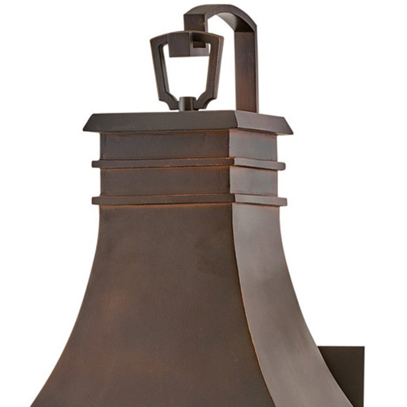 Beacon Hill Brown 3 - Bulb 26.25" H Seeded Glass Outdoor Wall Lantern