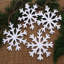 White Snowflakes Wood Ornaments
