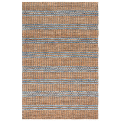 Martha Stewart 9525, jute touffeté à la main à 40%; 40% laine; Tapis rayé 20% coton