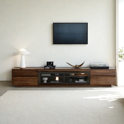 Popular black walnut furniture TV cabinet