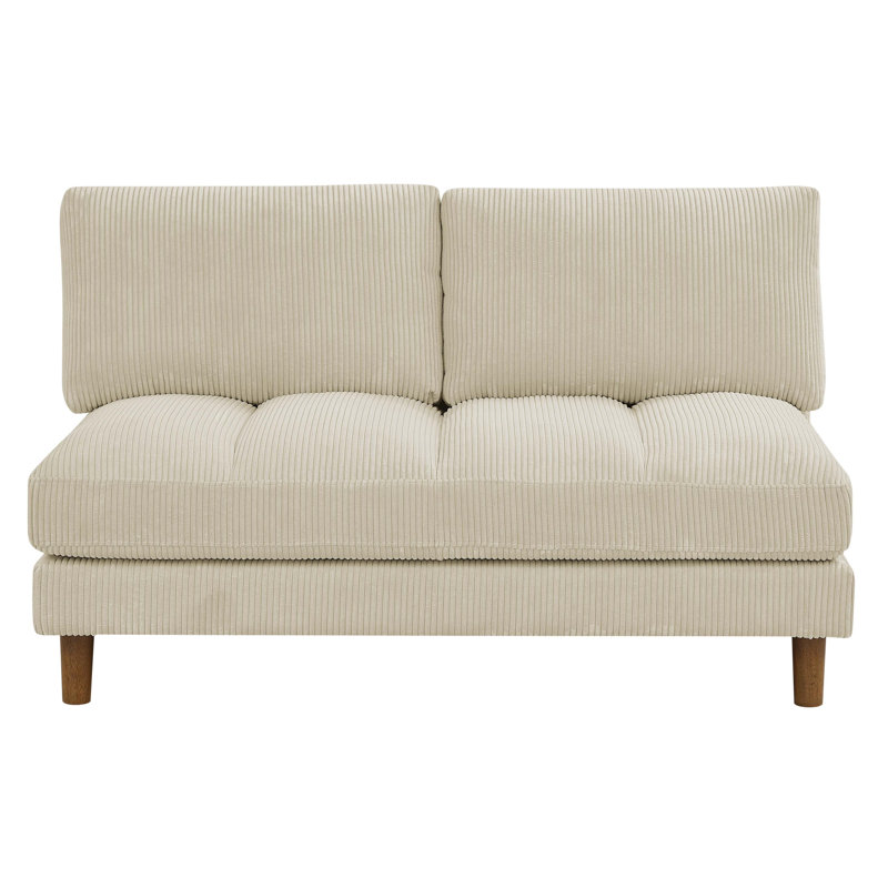 Causeuse sans accoudoirs de 57 po Waxman, Beige
