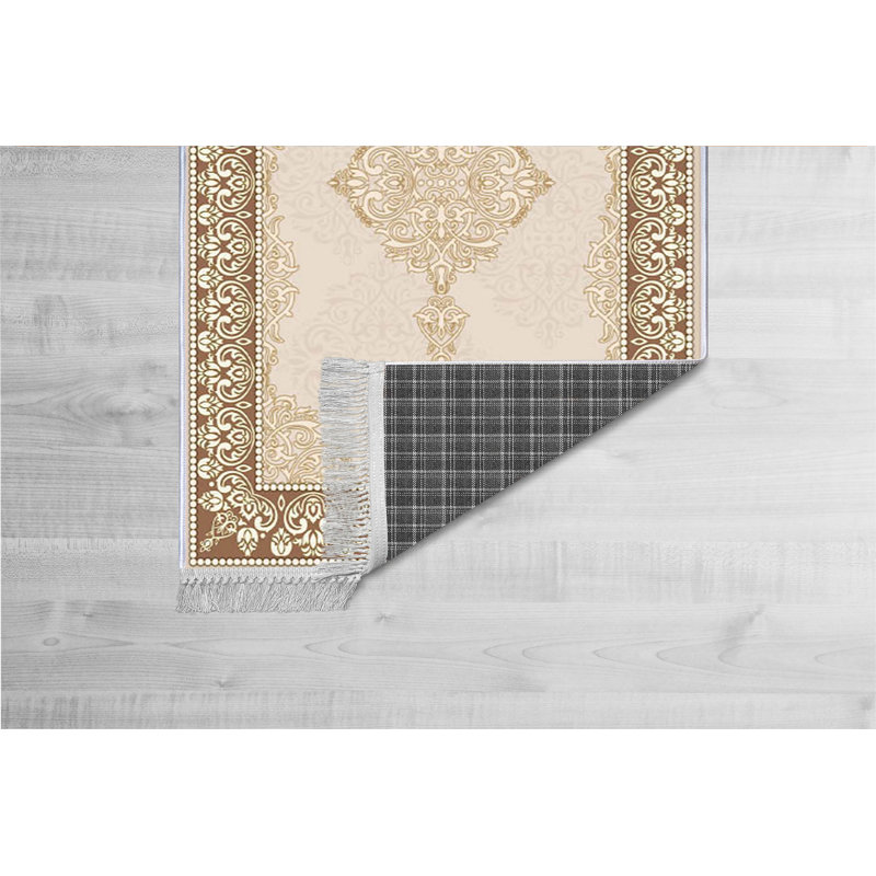 Luxurious Velvet Area Rug (4.6 x 7.2 ft), 100% Antibacterial Fabric, Non-Slip Cotton Backing, Pile Height: 0.4 in | Machine Washable, 3D Digital Print Design | Perfect for Living Room & Bedroom Decor, Soft & Durable