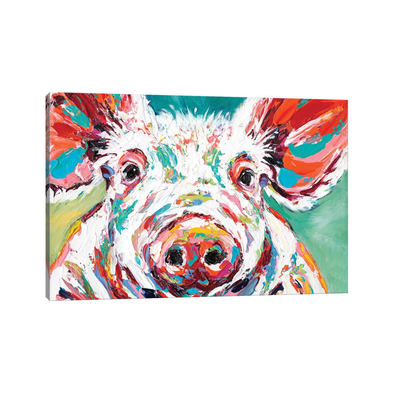 Piggy II 1 Piece Wrapped Canvas Painting, 66.04 cm H x 45.72 cm W x 3.175 cm D