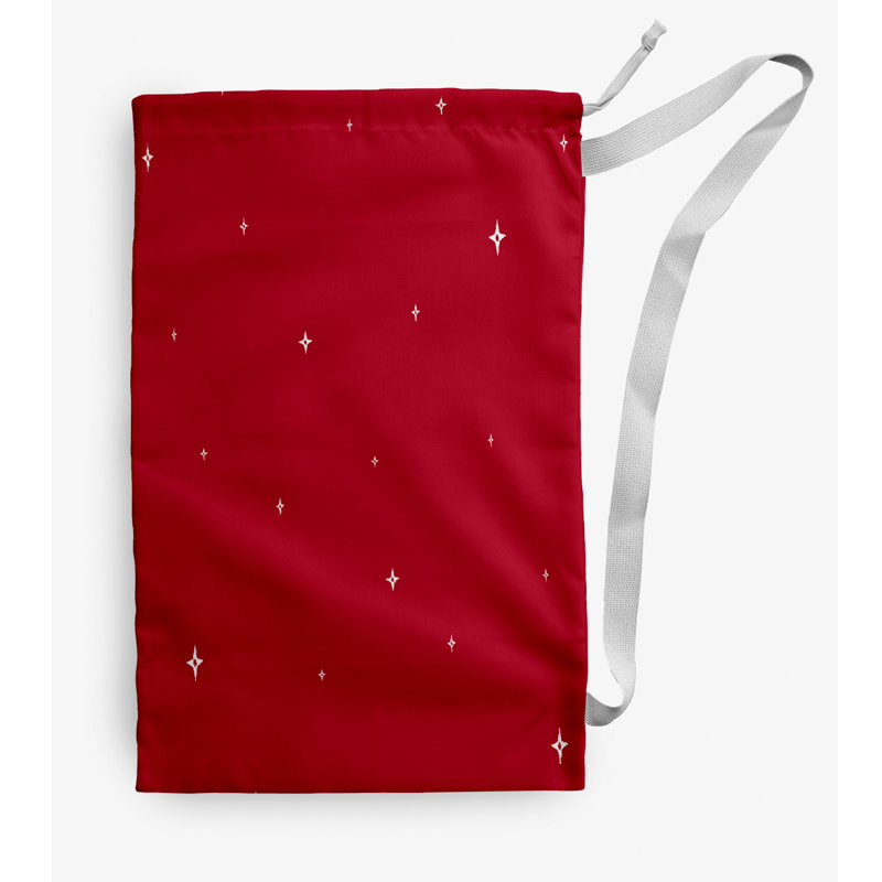 Fabric Laundry Bag with Handles, Red, Small (29" H x 18" W)