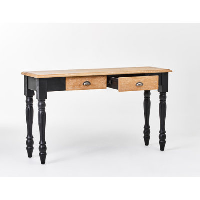 140 cm W Solid Wood Top Console Table