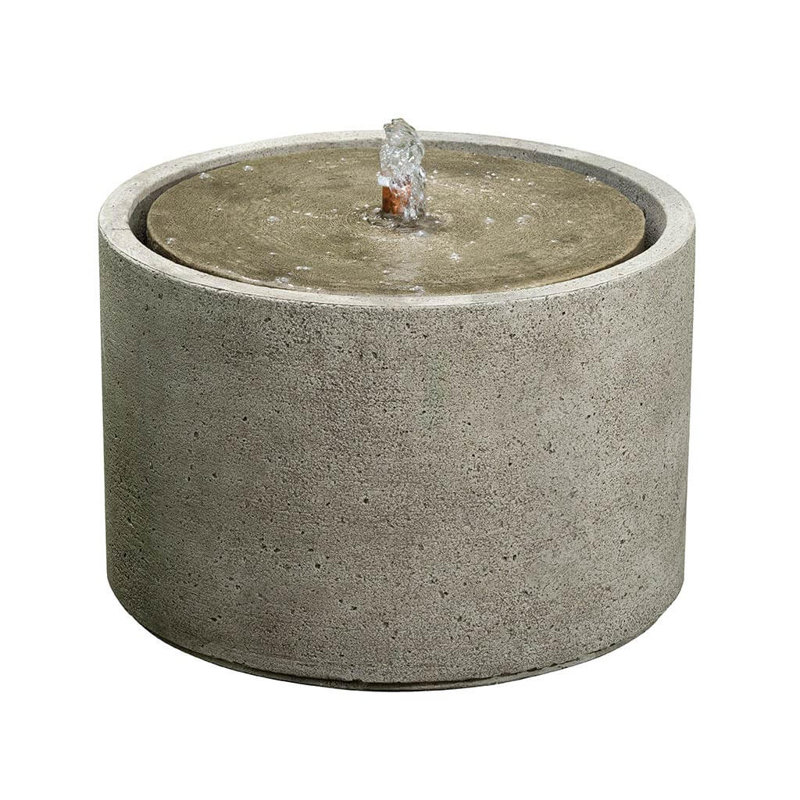 Evita Hand Crafted Weather Resistant Column Fountain, French Limestone