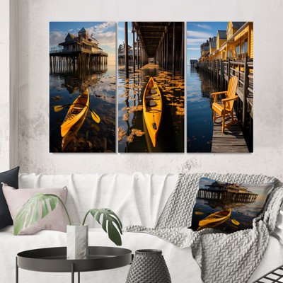 " Pier Pier Reflections " 3 - Pieces