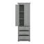 Tall Storage Cabinet With Three Drawers, Adjustable Shelves-113855018