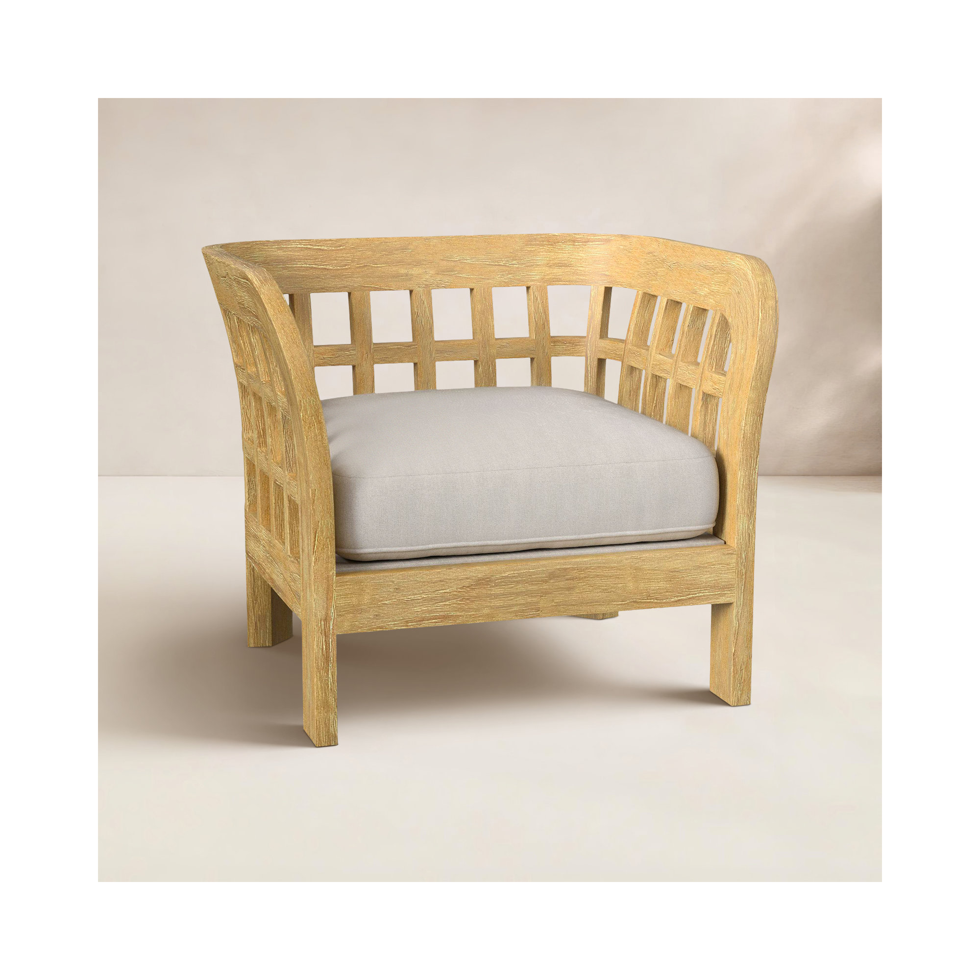 Sage Teak Patio Chair with Cushions