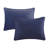 Navy Quilted Bedding Sets, Polyester Queen Size, Traditional Split Corner Design