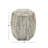 Alissa Mother of Pearl Shell Handmade Shell Mosaic Hexagon Side End Gray Accent Table with Brown Accents