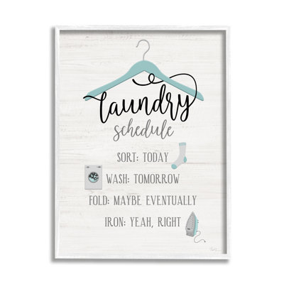 Blanchisserie, calendrier de cintres bleu