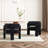 Modern Upholstered Barrel Dining Armchair-568096111