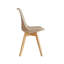 Modern Dining Table And Chair Sets - White Table - Set Of 6 Upholstered Chairs - Wooden Legs - For Kitchens And Dining Rooms-1356180152