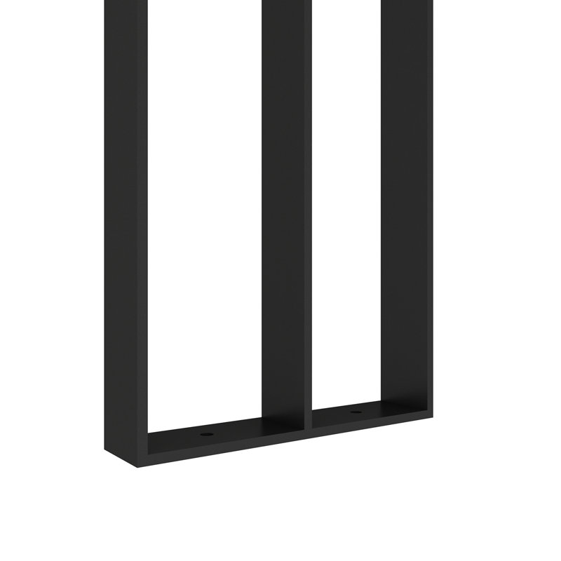 39 1/2 po x 6 po Panneau d'escalier en métal, noir, H 39,5 po x l 6 po x P 1,25 po