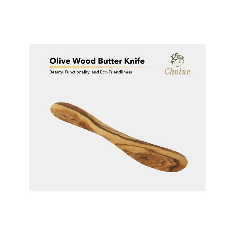 Couteau à beurre méditerranéen en bois d'olivier