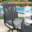 Ensemble de salle à manger 8 personnes avec table ronde 63 "et 8 chaises pivotantes en PVC-coated polyester Orlando-1904753883