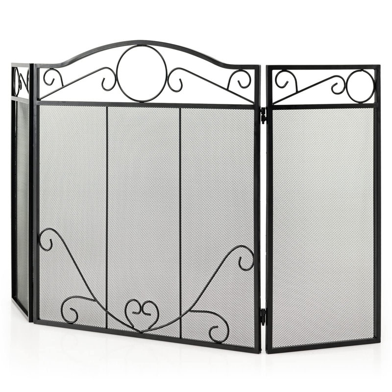 3-Panel Folding Fire Guard
