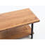 Table basse rustique en bois massif de 39 po avec tablette de salon, 20 po x 21 po, noyer, 39 po 20 po 21 po, finition couleur noyer
