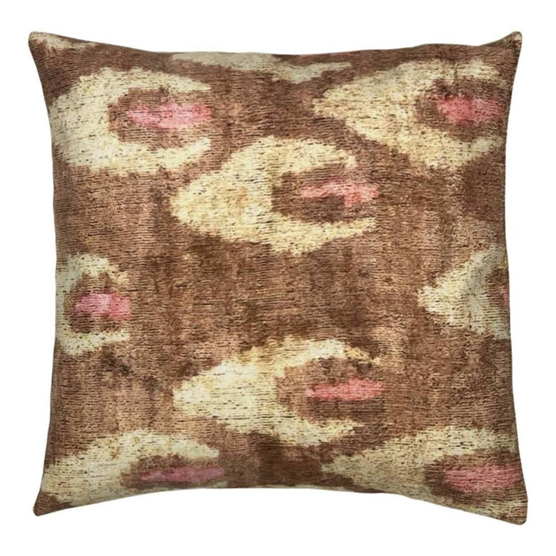Ikat Velvet Throw Pillow