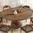 Dark Walnut Round Solid Wood Dining Table-1684991616