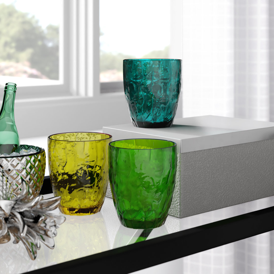 Stansel 14oz. Acrylic Drinking Glass Set Latitude Run®