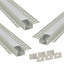 3.3Ft Drywall Aluminum LED Channel 3-Pack, Straight Profile, 5/7" (Nominal) Channel Width, End Caps And 1 Frosted Lens Included