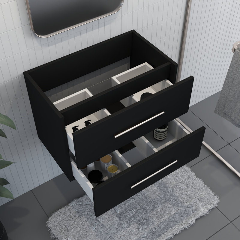 Abdirahman 29'' Single Bathroom Vanity Base Only, Black