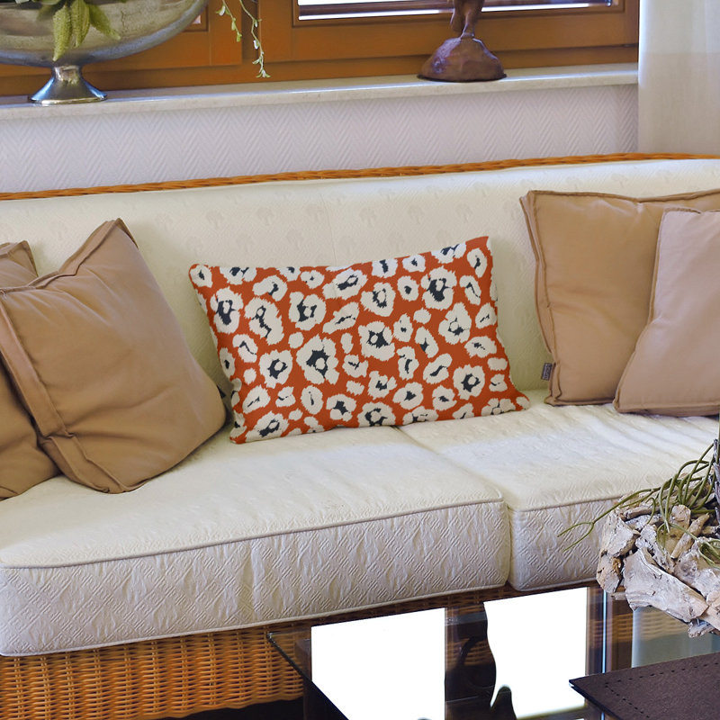 Housse de coussin rectangulaire Chicago football, Croisé en coton, Orangé